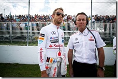 Jenson Button on the grid