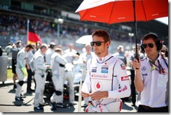 Jenson Button on the grid