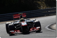 Sergio Perez in action