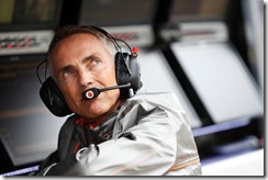 Mart Whitmarsh on the pit wall