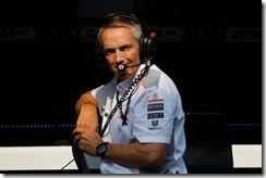 Martin Whitmarsh on the pit wall