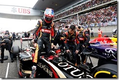 Shanghai International Circuit, Shanghai, China.
Sunday 20 April 2014.
Romain Grosjean, Lotus F1, on the grid.
Photo: Alastair Staley/Lotus F1 Team.
ref: Digital Image _R6T7878