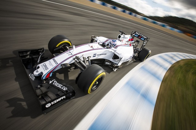 Williams F1 Collateral Filming Days 2015 Jerez, Spain. 7th - 8th February 2015 Team Photography. Valtteri Bottas, Williams FW37 Mercedes. Photo: Malcolm Griffiths/Williams F1. ref: Digital Image A50A952_BOTTAS