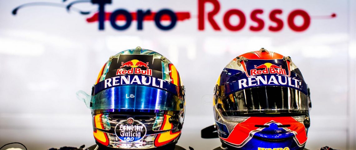 Toro Rosso drivers helmets