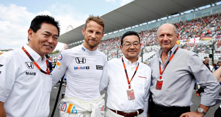 Jenson Button with Ron Dennis