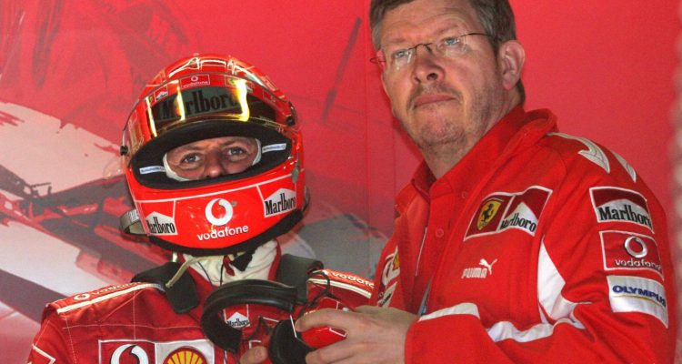 Ross Brawn with Michael Schumacher