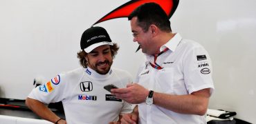 Eric Boullier with Fernando Alonso