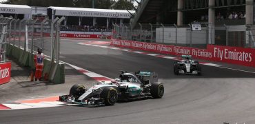 Nico Rosberg leads Lewis Hamiltom